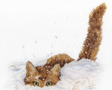 kit point de croix - Cat in the snow