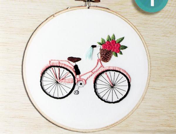 Kit broderie traditionnelle - Bicyle ride