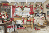 kit point de croix - Christmas farmhouse kitchen