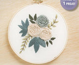 Kit broderie traditionnelle - Guirlande florale