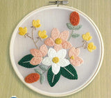 Kit broderie traditionnelle - magnolias