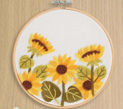 Kit broderie traditionnelle - Tournesols