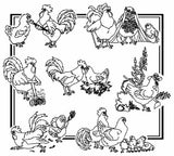 Décalque Aunt Martha's - 3974 - Chicken romance