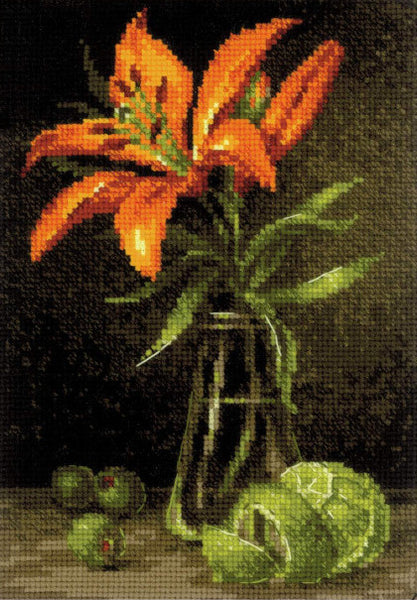 Kit Point De Croix Lion De La Jungle - Motif Imprimé 50x70 Cm - 11CT - Broderie DIY, Décoration Murale