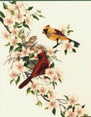 kit crewel - les cardinaux