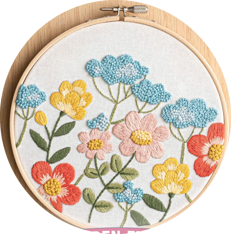 Kit broderie traditionnelle - garden fresh