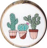 Kit broderie traditionnelle - cactus garden