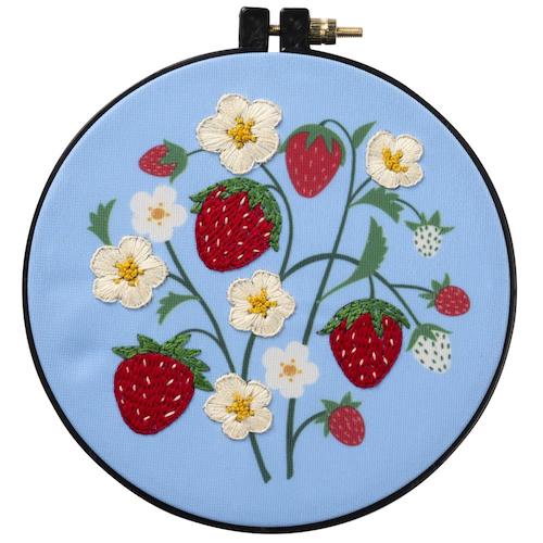 Kit broderie traditionnelle - strawberry field