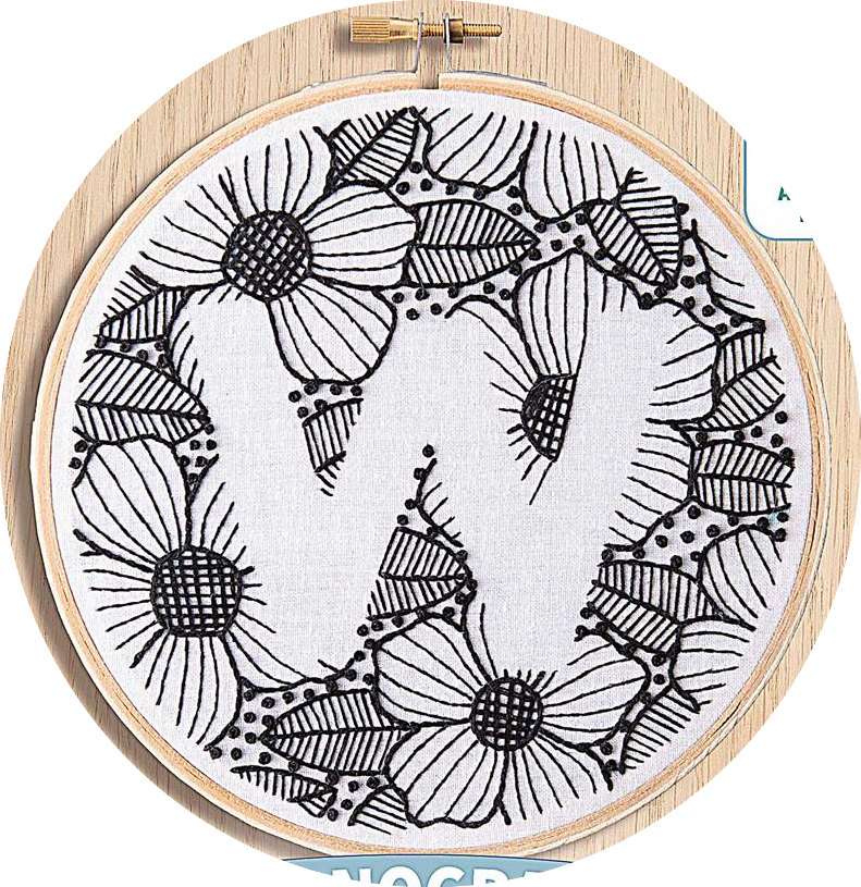 Kit broderie traditionnelle - Monogramme