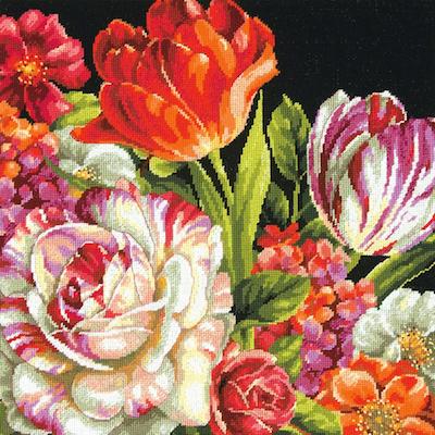 Kit petit point - bouquet floral