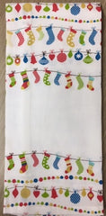 Linge à broder - bas de Noël