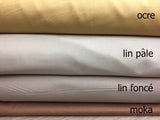 Tissu coton pour broderie traditionnelle - couleur lin - 0,5 mètre
