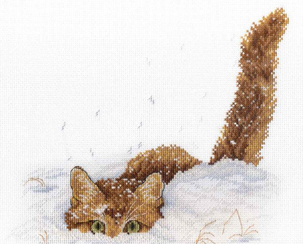 kit point de croix - Cat in the snow