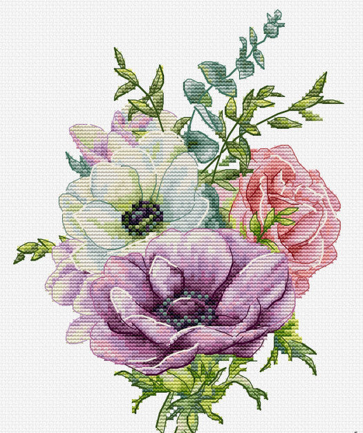 Kit point de croix - Anemone