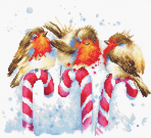 kit point de croix - Christmas birds