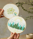 Kit broderie traditionnelle - Balade en forêt - 2 modèles - DMC