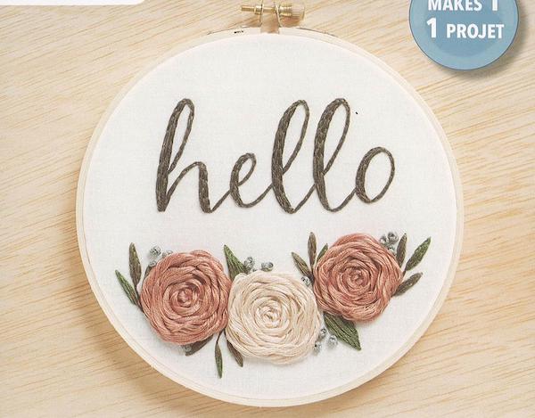 Kit broderie traditionnelle - Hello