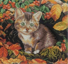 Kit point de croix - Autumn kitten