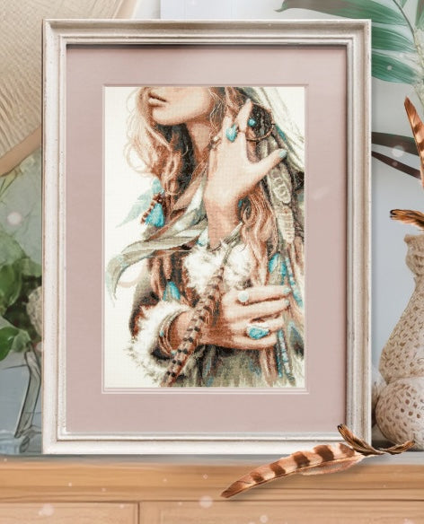 Kit point de croix - Boho girl