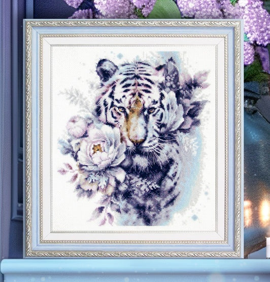 Kit point de croix - The white tiger