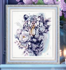 Kit point de croix - The white tiger