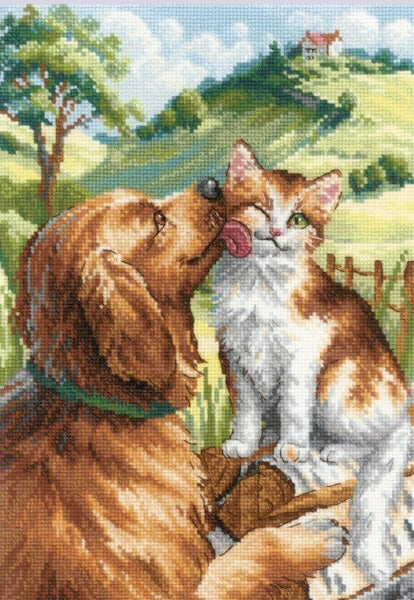 Kit point de croix - Like cat and dog