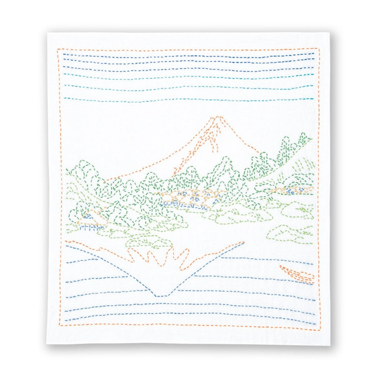 Kit Sashiko - Olympus - Mont Fuji reflected in Lake Kawaguchi in Kai Province