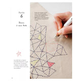 Broderie sashiko embellie en points originaux