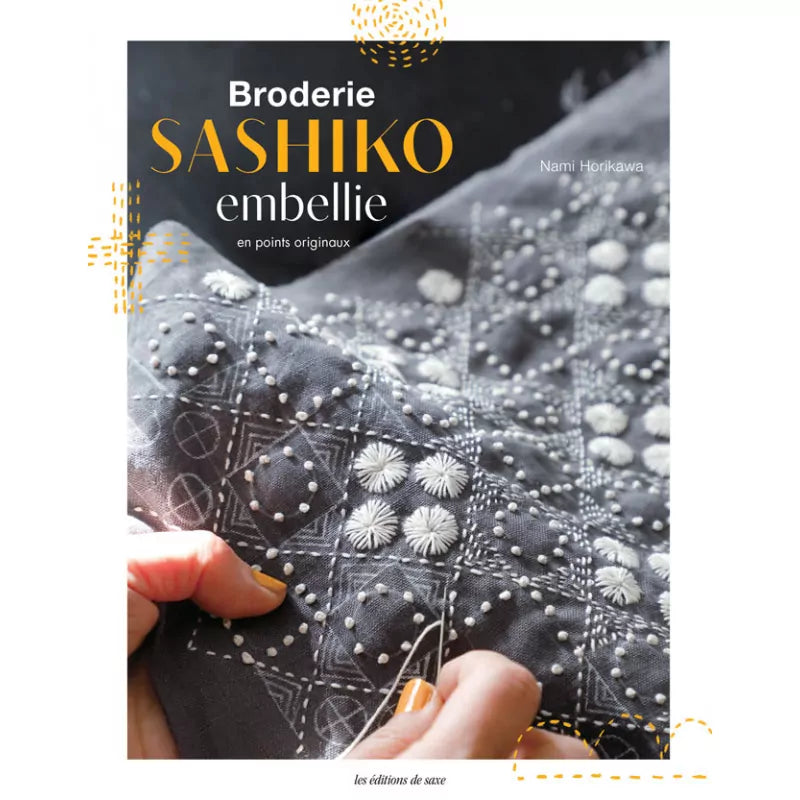 Broderie sashiko embellie en points originaux