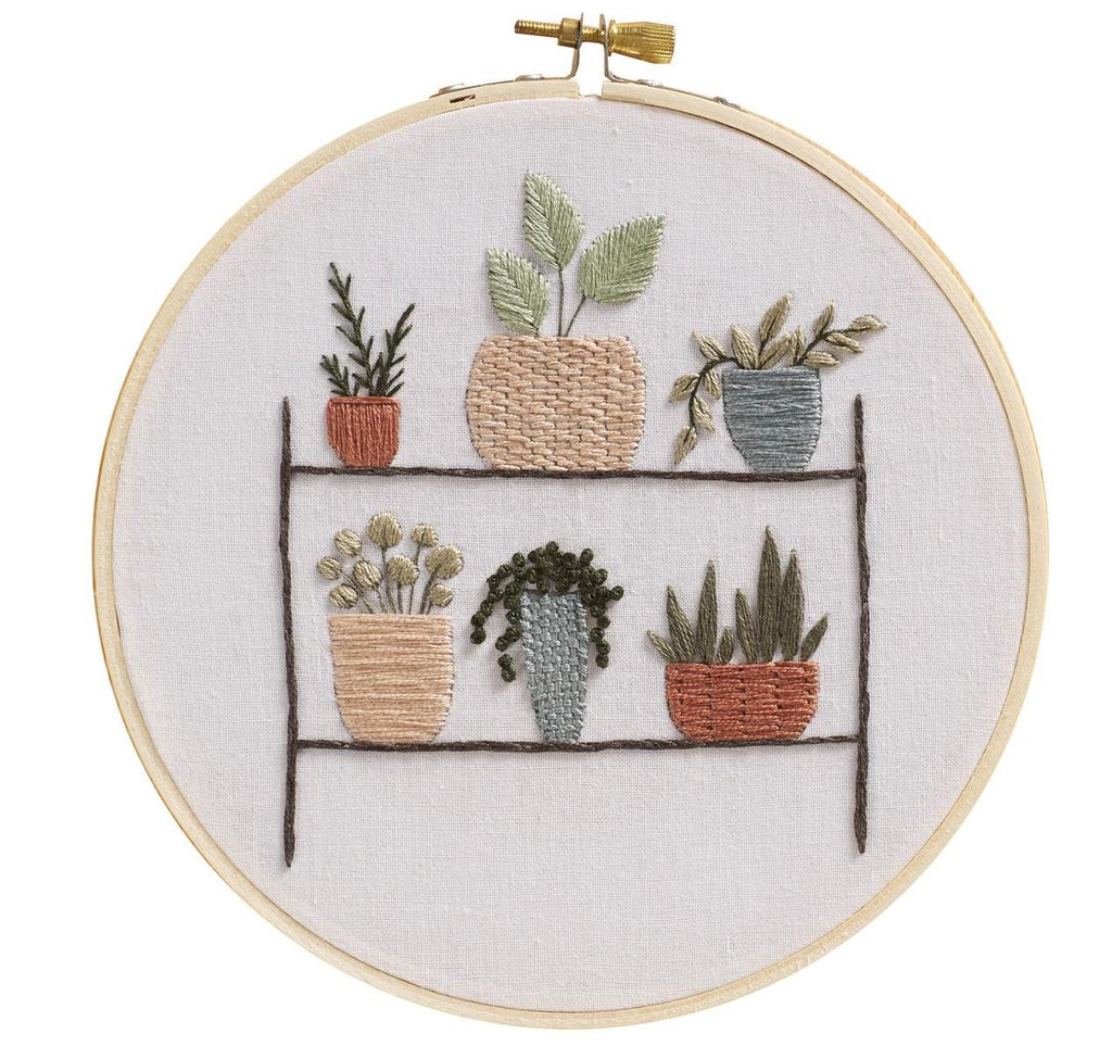 Kit broderie traditionnelle - Étagère à plantes