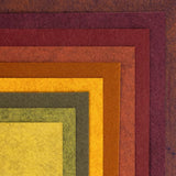 Paquet de 9 coupons de feutre de laine - 6 x 6 pouces - L'automne