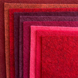 Paquet de 9 coupons de feutre de laine Cinnamon patch - 6 x 6 pouces - Rubis