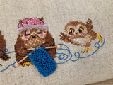 Tricot miniature pour kit point de croix - The owl family