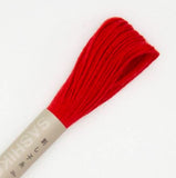 Fil Sashiko de marque Olympus - rouge vif - 20 mètres - couleur 15