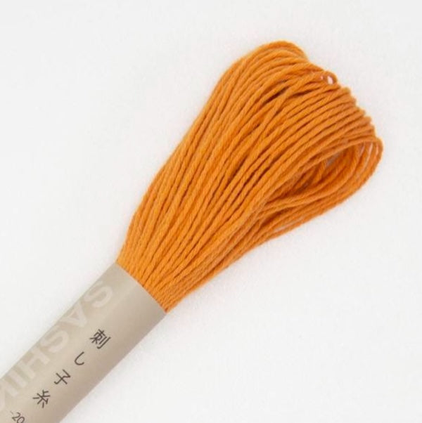 Fil Sashiko de marque Olympus - 20 mètres - orange carotte - couleur 4