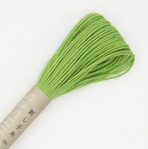Fil Sashiko de marque Olympus - 20 mètres - green pomme - couleur 6