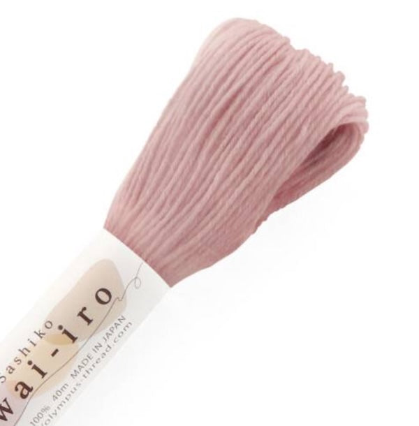 Fil Sashiko kusumi uni - Olympus - 40 mètres - beige rose - couleur A17