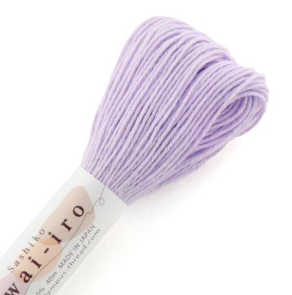 Fil Sashiko pastel uni - Olympus - 40 mètres - lavender - couleur A5
