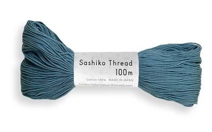 Fil Sashiko - Olympus - 100 mètres - couleur bleu baltique - 118