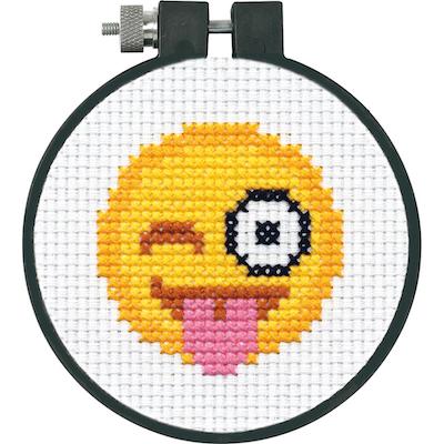 Kit point de croix pour enfants - modèle smiley