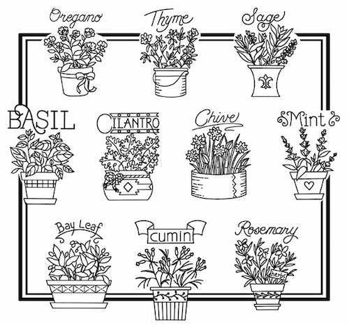 Décalque Aunt Martha's - 4001 - Super herbs