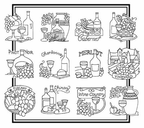 Décalque Aunt Martha's - 3998 - Wine country