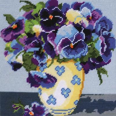 Kit petit point - Pansies 2523