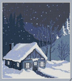 Kit gobelin - la petite maison sous la neige
