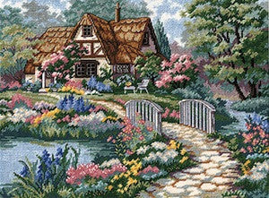 Kit petit point - retraite rustique