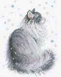 Kit point de croix - Snowy meow