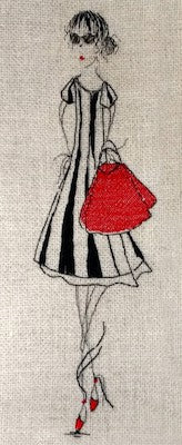 Collection Soizic - Petite nana au sac rouge - SOI-66