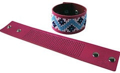 Bracelet à broder fushia