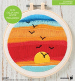 Kit broderie traditionnelle - Sunset