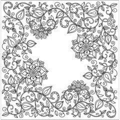 Mandala à broder - modèle Jardin